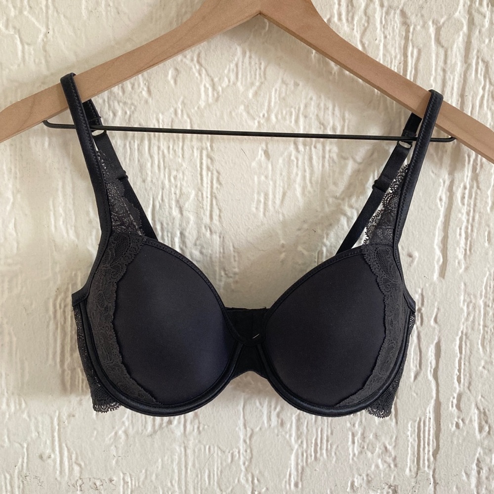 Victoria’s Secret Black Lined Demi Bra Size 34D